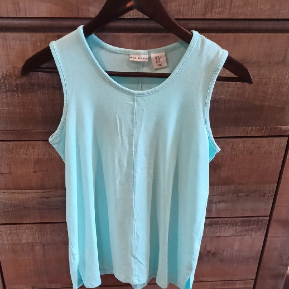 Max Studio Light Blue Tank Top